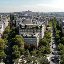 Paris | Blick vom Arc de Triomphe in Richtung Montmartre